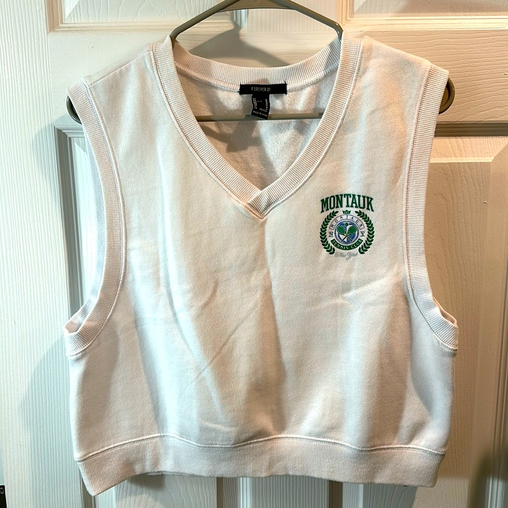 Forever21 Montaux Tenis Club Tank top sweatshirt